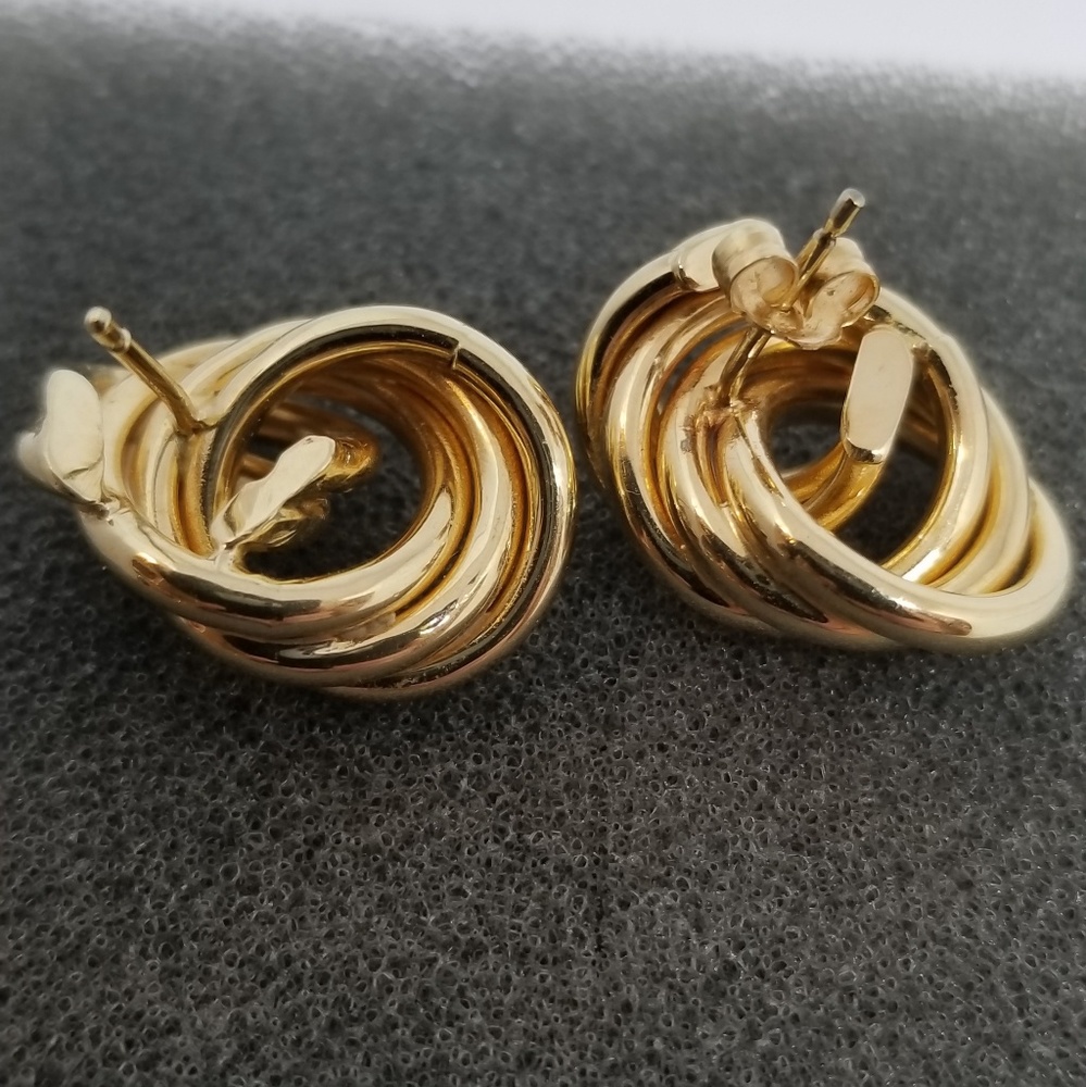 14K Gold Earrings - Picture 2 of 3